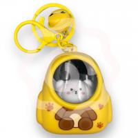 Брелок с подсветкой "Мишка астронавт", желтый