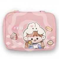 Термосумка "Девочка с зайцем", розовая (28х20х20 см)