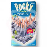 Палочки «Pocky» в форме сердца в шоколадной глазури со вкусом голубики, 76 г (Япония) 1/10/120