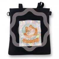 Шоппер " Сиба-ину Funny", черная (35х35 см)