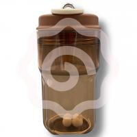 Бутылочка с трубочкой коричневая 650 мл