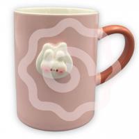 Кружка «Мордашка зайки», розовая