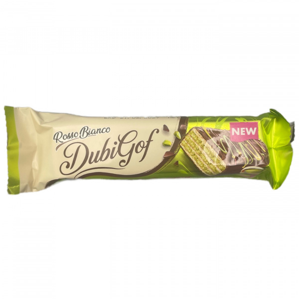 Вафельный батончик «Dubigof» в шоколадной глазури с начинкой со вкусом фисташки 36 г (Турция)