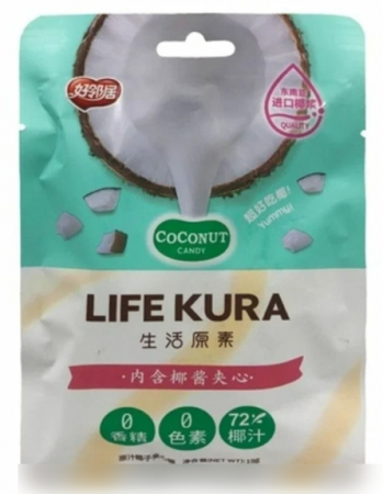 Жевательные конфеты LIFE KURA "Кокос" 19 г