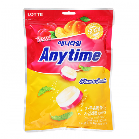 Карамель LOTTE "Anytime" слива и персик 74 г