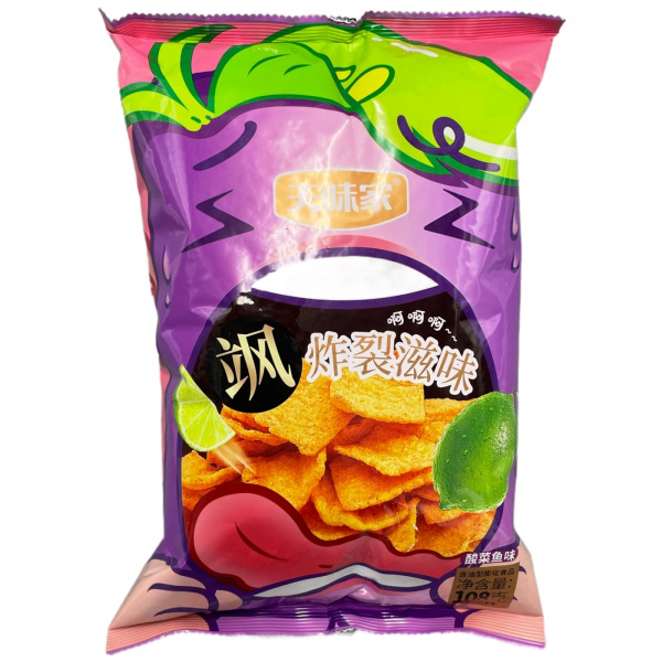 Чипсы со вкусом маринованных морепродуктов и овощей 108 г (Китай)