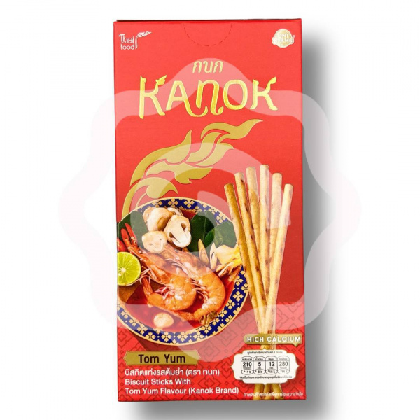 Печенье «Kanok» со вкусом том ям 40 г (Тайланд) 1/12