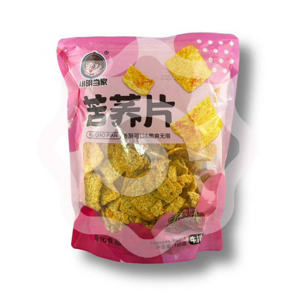 Чипсы KU QIAO PIAN рисово-гречневые со вкусом стейка 160 г