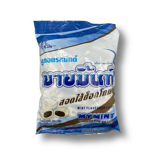 Конфета жевательная мятная с шоколадной начинкой 280 г (Тайланд)