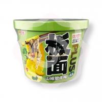 Рамен с пшеничной лапшой с острым бульоном со вкусом говядины 189 г (Китай)