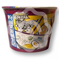 Рамен «Simeite» с фунчозой и маринованным яйцом со вкусом тушеной говядины с маринованными овощами, средне-острый 185 г (Китай) 1/12