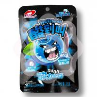 Кислые леденцы «Luxing» со вкусом черники 22 г (Китай) 1/20/240