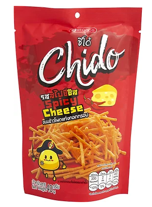 Пшеничные палочки со вкусом острого сыра 40 гр (Таиланд) 1/48