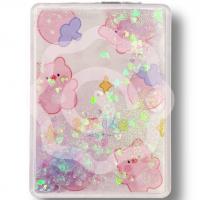 Зеркало шейкер раскладное «Smile  Happiness» розовое 8х6 см