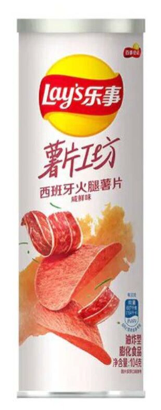 Чипсы Lays со вкусом ветчины по Испански 104 г (Китай) 1/24