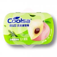 Драже освежающие «Coolsa» без сахара со вкусом персика и зеленого чая 16 г (Китай) 1/12/72