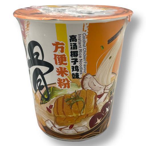 Лапша рисовая «Hezhong» со вкусом курицы в кокосовом соусе 78 г (Китай) 1/12