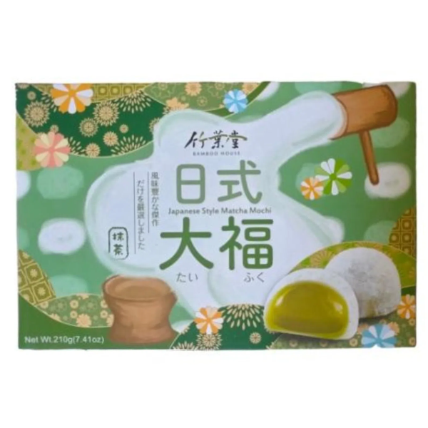 Десерт рисовый Моти «Bamboo house» с начинкой со вкусом матчи  210 г (Тайвань) 1/24