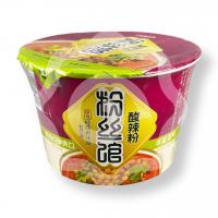 Рамен лапша фунчоза с острым перцовым соусом и соевыми бобами с кислым соевым соусом 103 г (Китай)