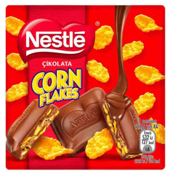 Шоколад NESTLE "Corn Flakes" молочный с хлопьями 60 г