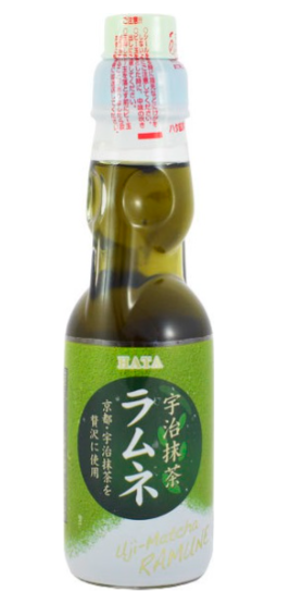 Напиток HATAKOSEN "Ramune" со вкусом зеленого чая матча газированный 200 мл