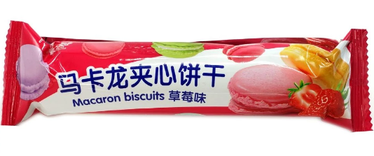 Печенье QIAN BAI TANG "Macaron" со вкусом клубники 55 г