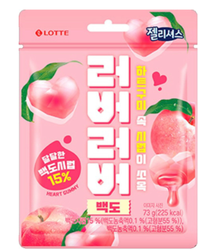 Мармелад LOTTE "Lover-Lover" жевательный со вкусом персика 73 г