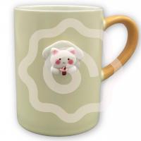 Кружка «Мордашка котика», желтая