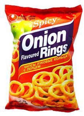 Чипсы ONION RINGS луковые кольца перец 40 г