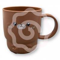 Кружка пластиковая «Медвежонок» коричневая