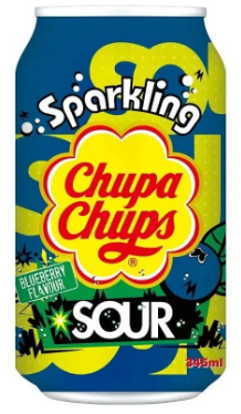 Напиток газированный «Chupa Chups» со вкусом кислой черники 345 мл (Южная Корея) 1/24