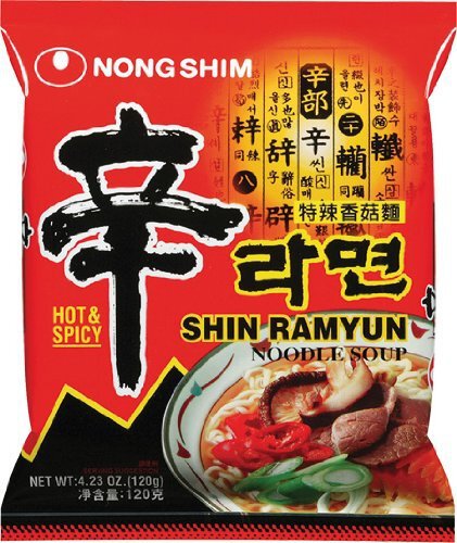 Рамен «Nongshim» с говядиной и средне-острым бульоном 120 г (Южная Корея) 1/20