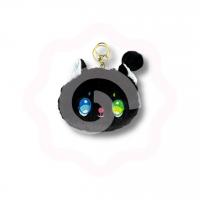 Брелок-кошелек «Котик с гетерохромией» черный