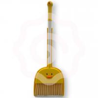 Мини веник с совком «Утка» желтый