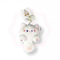 Брелок котик-лапки белый