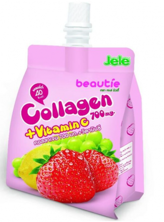 Желе питьевое «Jele Beautie» со вкусом клубники с витамином С  140 г (Тайланд)