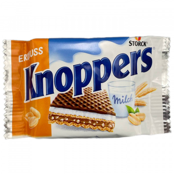 Вафельное печенье «Storck Knoppers» с арахисом 25 г (Германия)