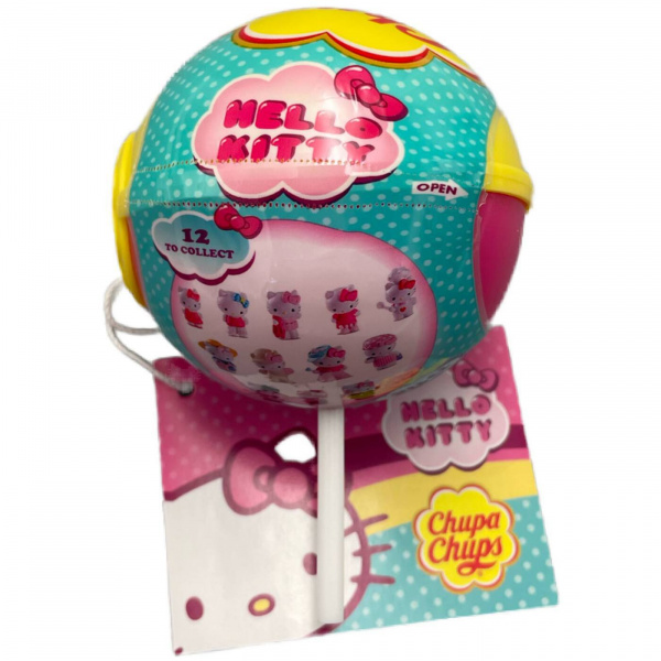 Леденец на палочке «Chupa chups» Hello Kitty с игрушкой сюрприз 12 г (Китай)