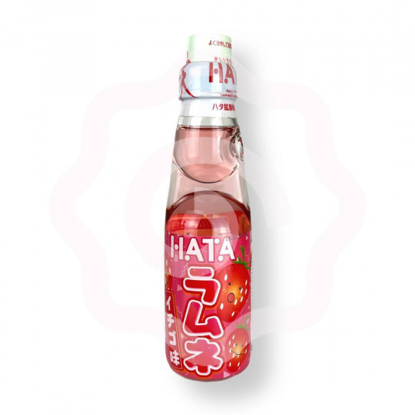 Газированный напиток «Hata Kosen Ramune» со вкусом клубники 200 мл (Япония) 1/30