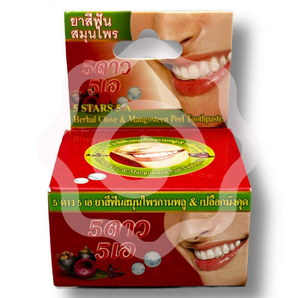 Зубная паста 5 STAR COSMETIC травяная с экстрактом мангостина 25 г
