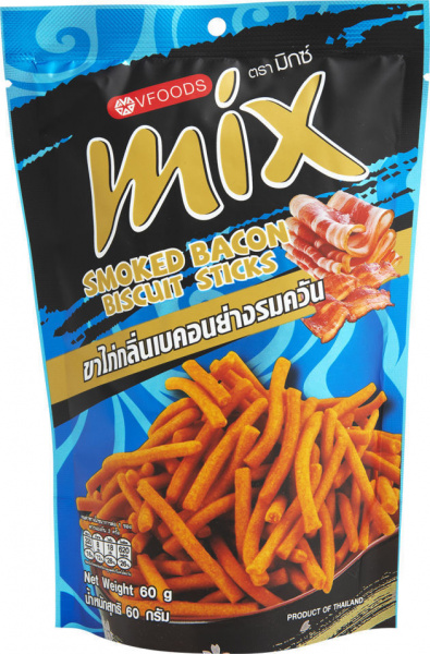 Палочки VFOODS "Mix Drumstick" хрустящие со вкусом копченого бекона 60 г