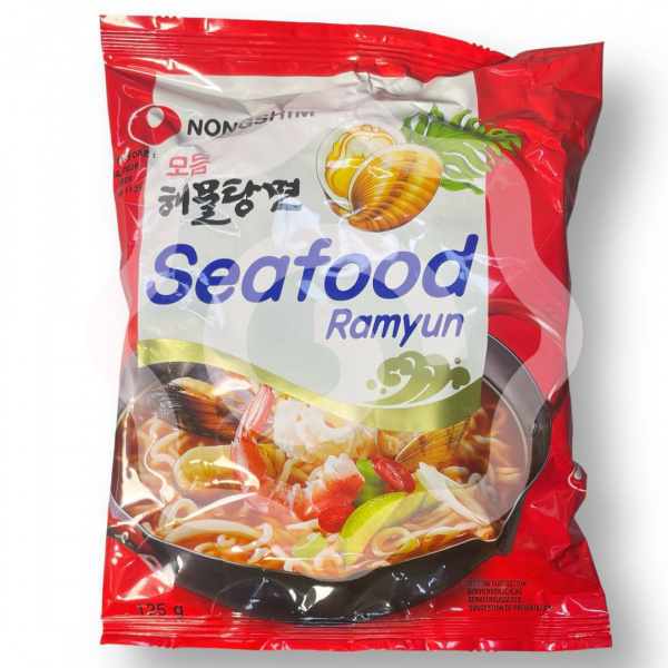 Рамен «Nongshim» со вкусом морепродуктов 125 г (Южная Корея) 1/20