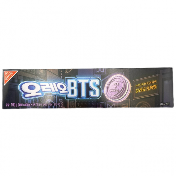 Печенье «Орео BTS» со вкусом хоттока со сливочной начинкой 100 г (Южная Корея)