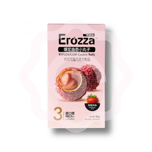 Шарики печенья с начинкой из клубники 90 г (Китай) 1/30