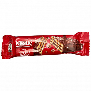 Вафельный батончик «Nestle» криспи в молочном шоколаде 18 г (Турция)