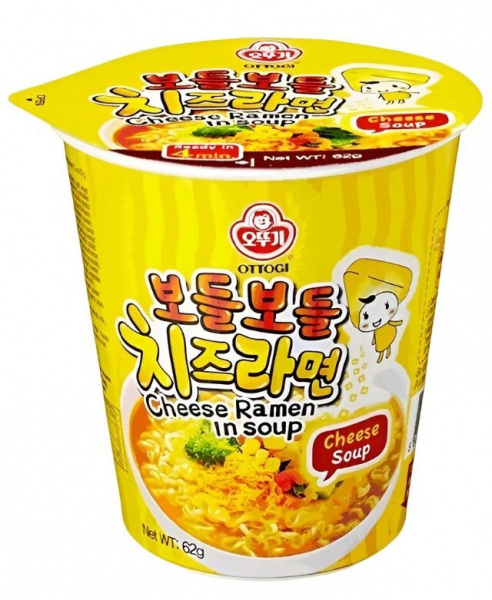 Лапша OTTOGI "Cheese ramen" сырный с бульоном 62 г