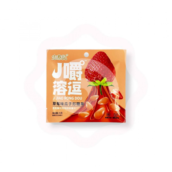 Конфета J.JIAO RONG DOU жевательная со вкусом клубники 25 л