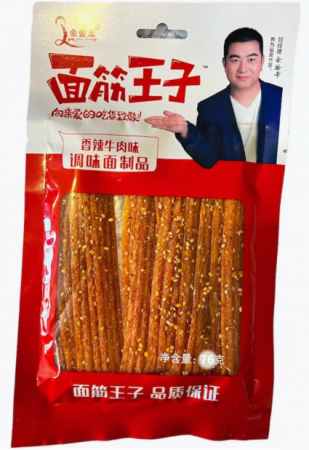 Закуска пшеничная «Huaxinghe» со вкусом говяжьего стейка 76 г (Китай) 1/100