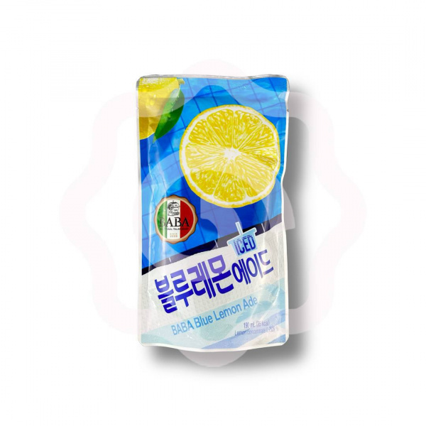 Напиток сокосодержащий BABA "Bluelemon Ade"  со вкусом лимона с сахаром 190 мл