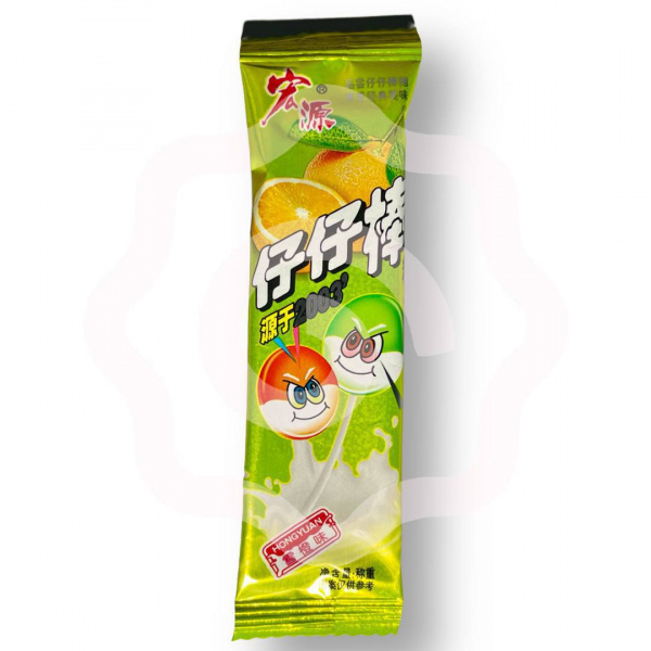 Карамель со сливками на палочке со вкусом лимона 4 г (Китай) 1/80/1920